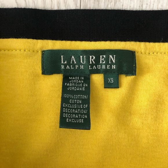 Lauren Ralph Lauren Vintage Yellow/Black Boat Neck Blouse - Picture 10 of 16
